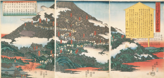 富士山北口女人登山之図