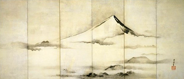 谷文晁筆 『富士山図屏風』 静岡県立美術館